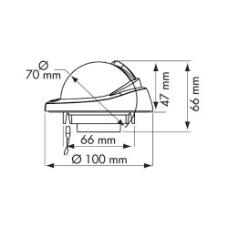 Fanale led prua Delfi - nero FNI 03