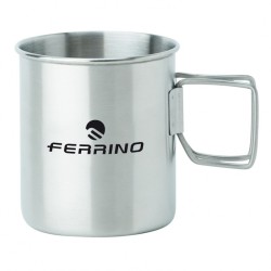Stainless steel cup - folding handle - FERRINO