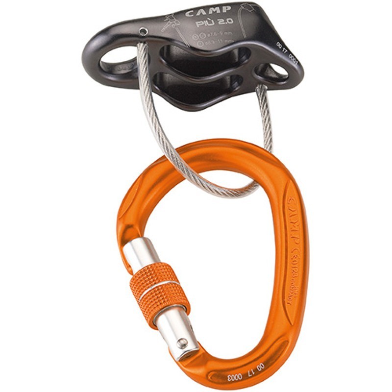 Discensore PIU 2.0 Belay Kit Grigio - CAMP Discensore PIU 2.0 Belay Kit Grigio - CAMP