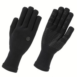 Black merino gloves w/silicone