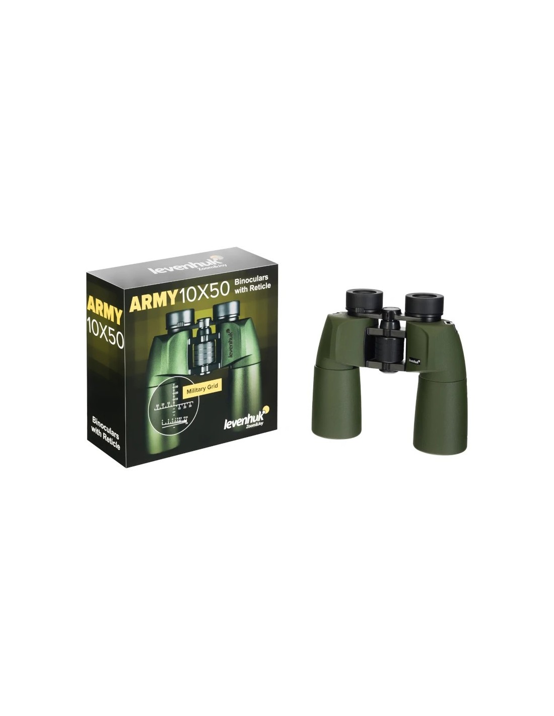 Binocolo con reticolo Levenhuk Army 10x50 – Militare, impermeabile, telemetro ottico LEVENHUK - 7