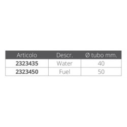 Tappo ottone inclinato water mm.40 Foresti Suardi 02