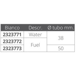 Tappo nylon bianco water mm.38 Foresti Suardi 02